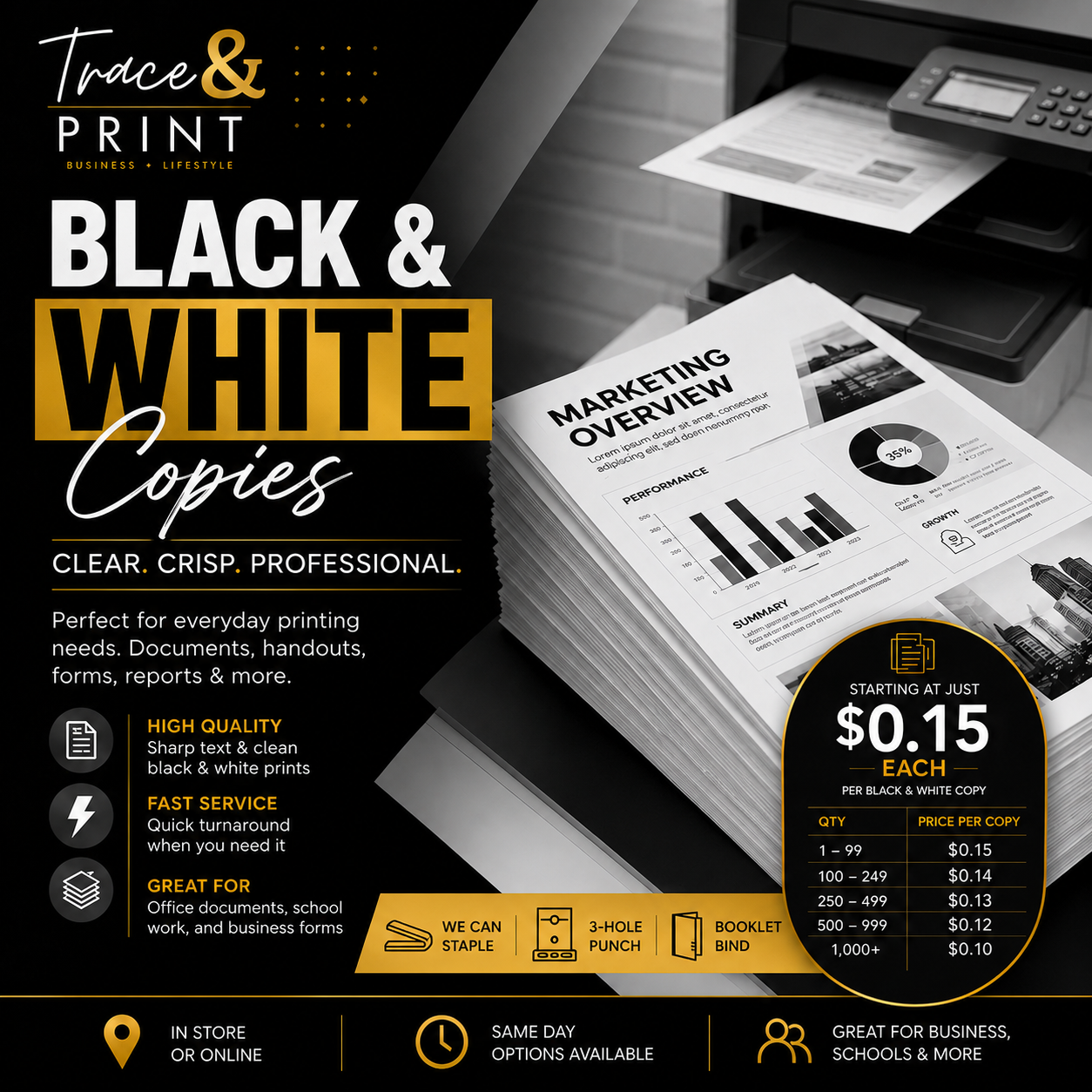 Black & White Copies